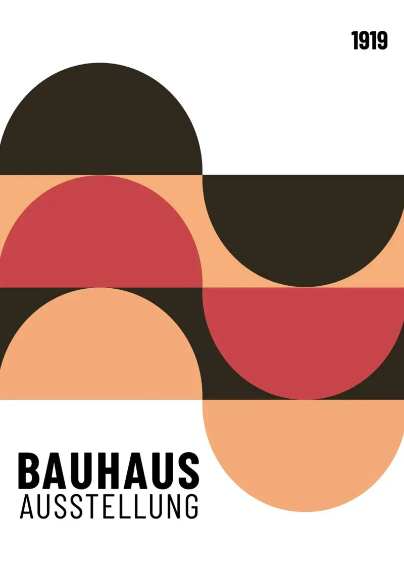 Mostra Bauhaus 1919 Modello geometrico di colore pellicola backlit da NorwesClub