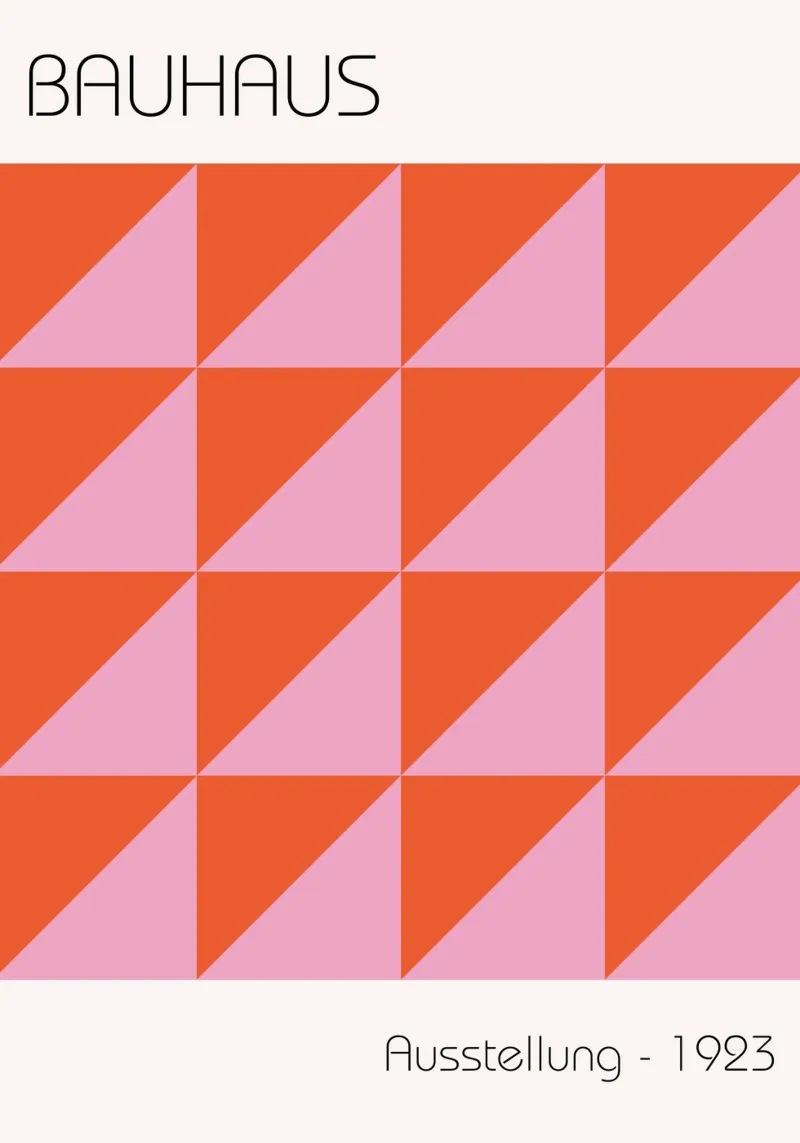 Bauhaus Ausstellung 1923 Geometric Triangle Pattern Hahnemühle von NorwesClub