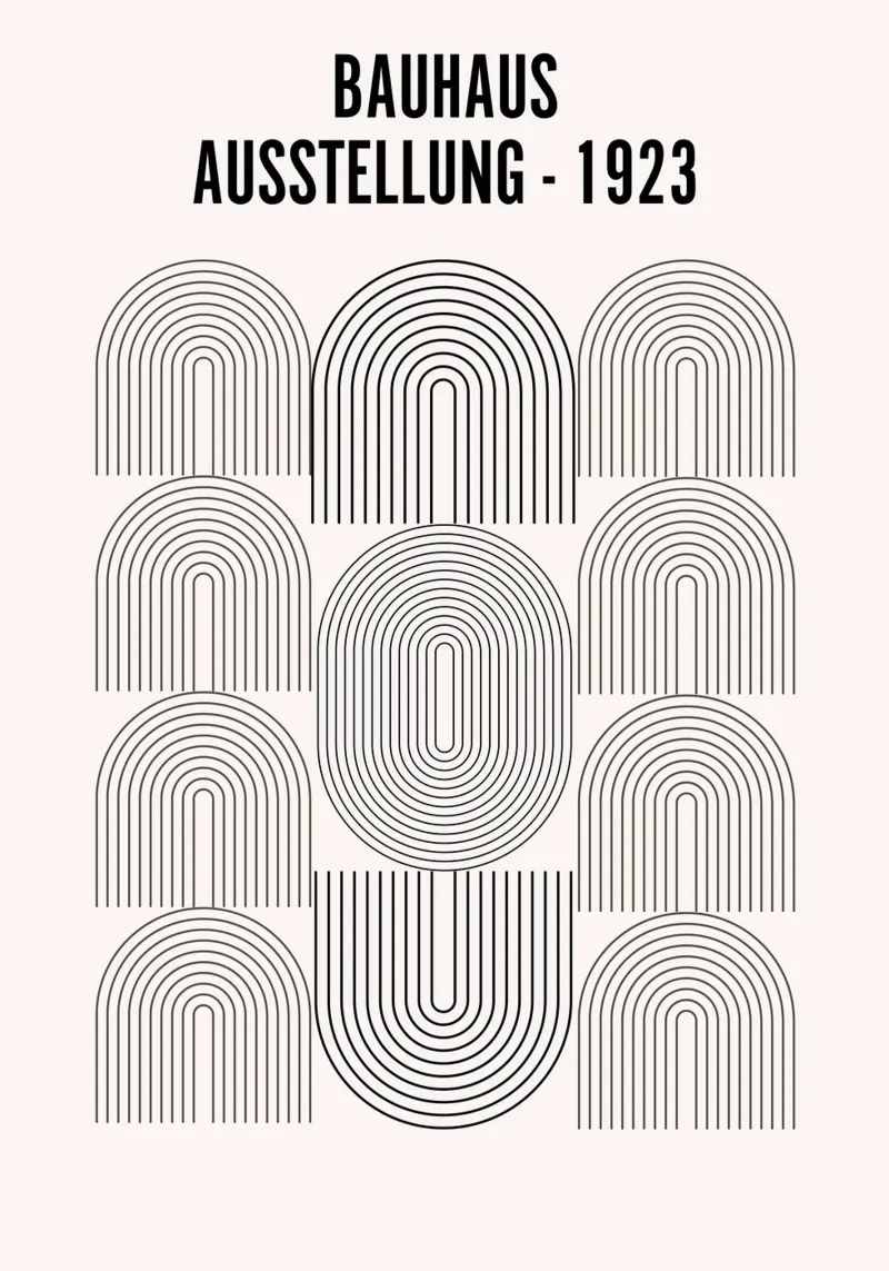 Mostra Bauhaus 1923 Forme geometriche B&N pellicola backlit da NorwesClub
