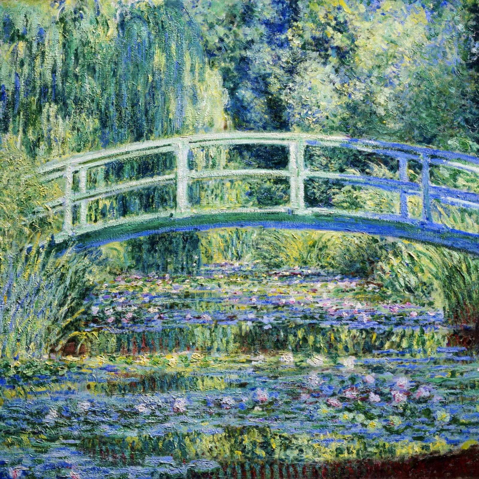 Claude Monets Seerosen und japanische Brücke Poster von Monet Art Prints