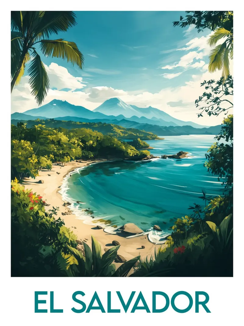 Affiche El Salvador poster con telaio in plastica da Frame the World