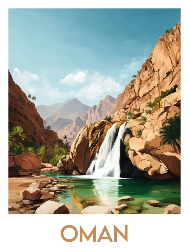 Affiche Oman poster da Frame the World