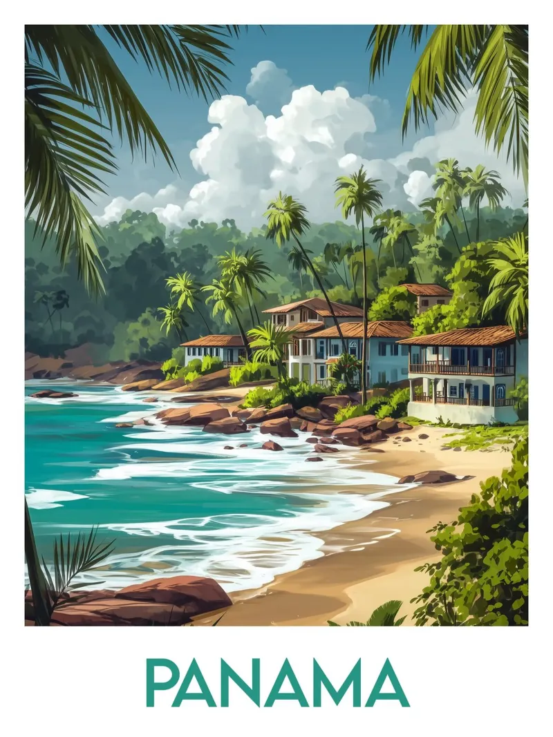 Affiche Panama alluminio dibond da Frame the World