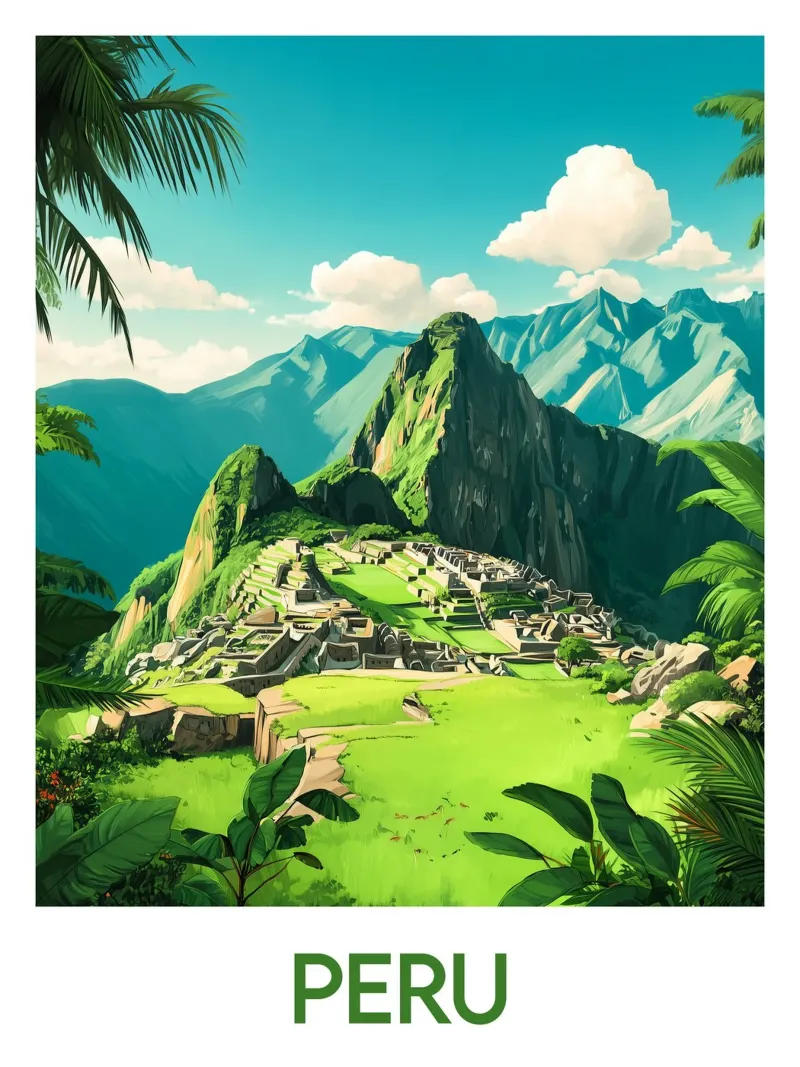 Affiche Peru Acryl-Glas von Frame the World