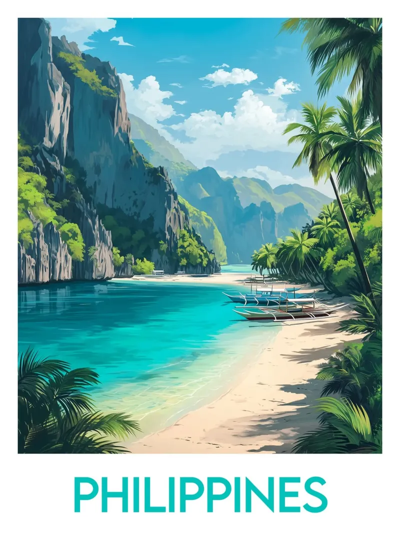 Filippijnen canvas met Baklijst van Frame the World