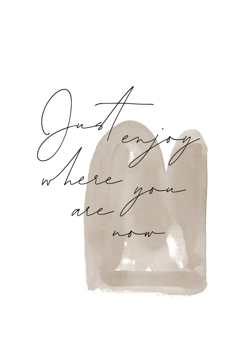 Just Enjoy poster with plastic frame by KRUTH DESIGN
