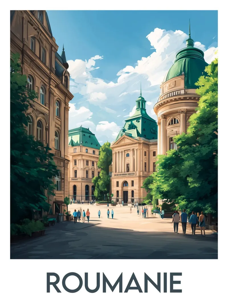 Affiche Roumanie poster da Frame the World