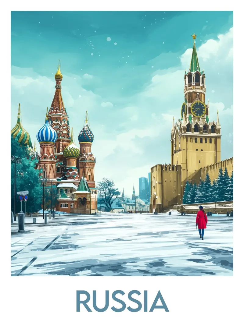 Affiche Russie poster da Frame the World