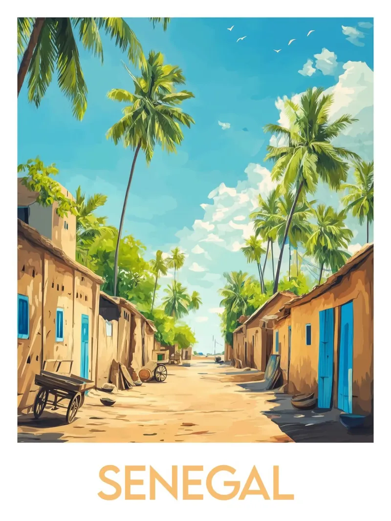 Poster del Senegal poster con telaio in alluminio da Frame the World