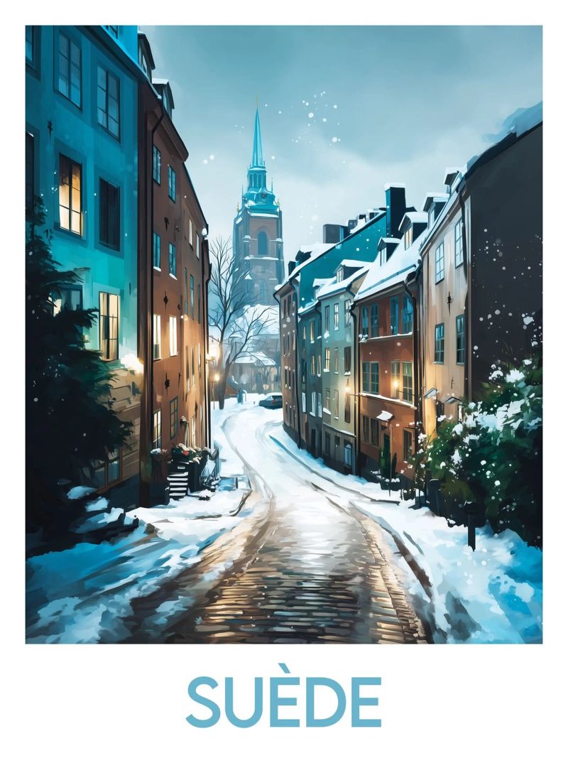 Poster Schweden Poster von Frame the World