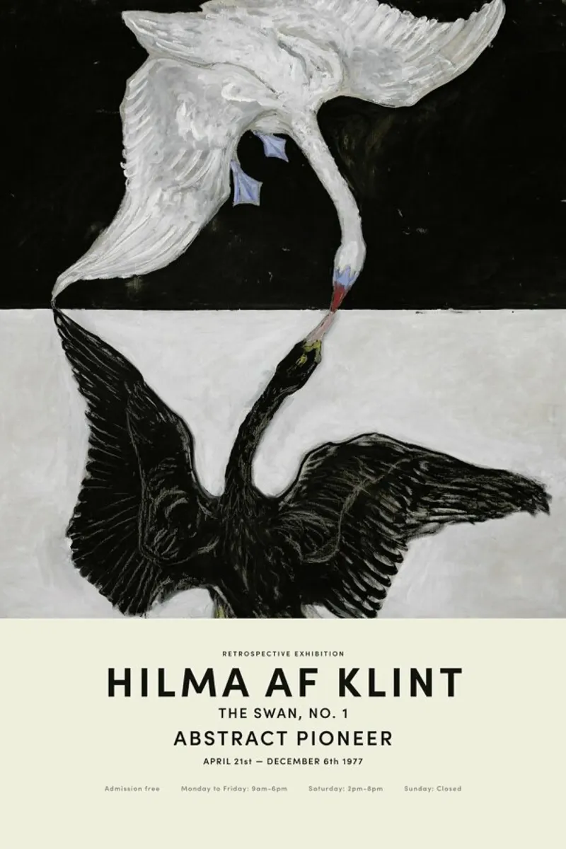 Hilma af Klint - The Swan, No. 1 metacrilato de Vintage by JUNIQE