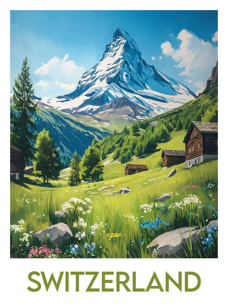 Affiche Svizzera poster con telaio in plastica da Frame the World