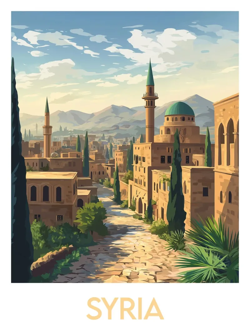 Affiche Siria poster con telaio in plastica da Frame the World