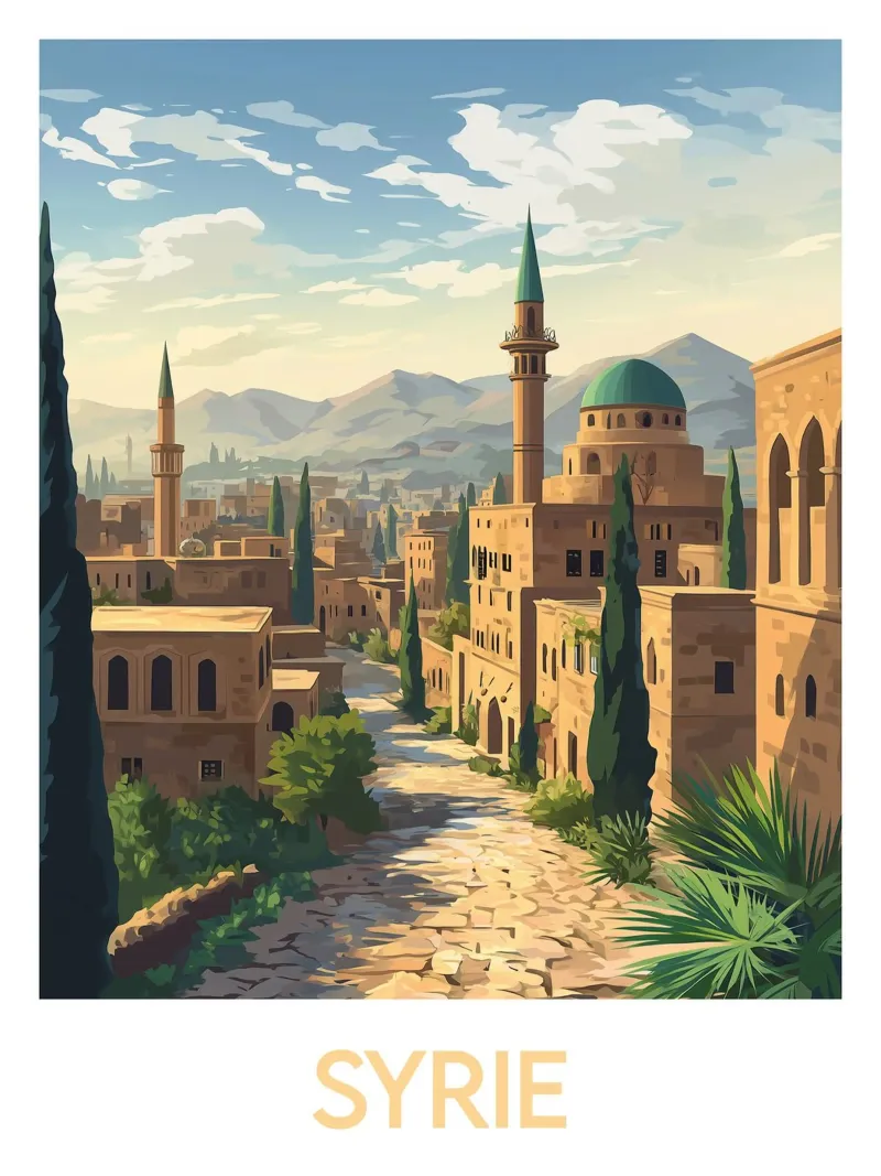 Poster sulla Siria poster con telaio in plastica da Frame the World