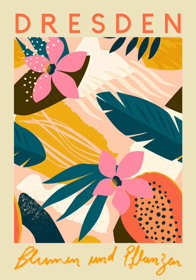 Dresden Flower Market Poster von Klia M_Art