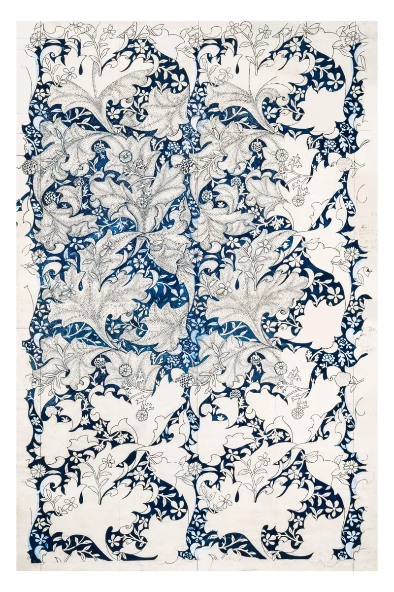 Pattern Blumen Deko poster con telaio in alluminio da Second Canvas