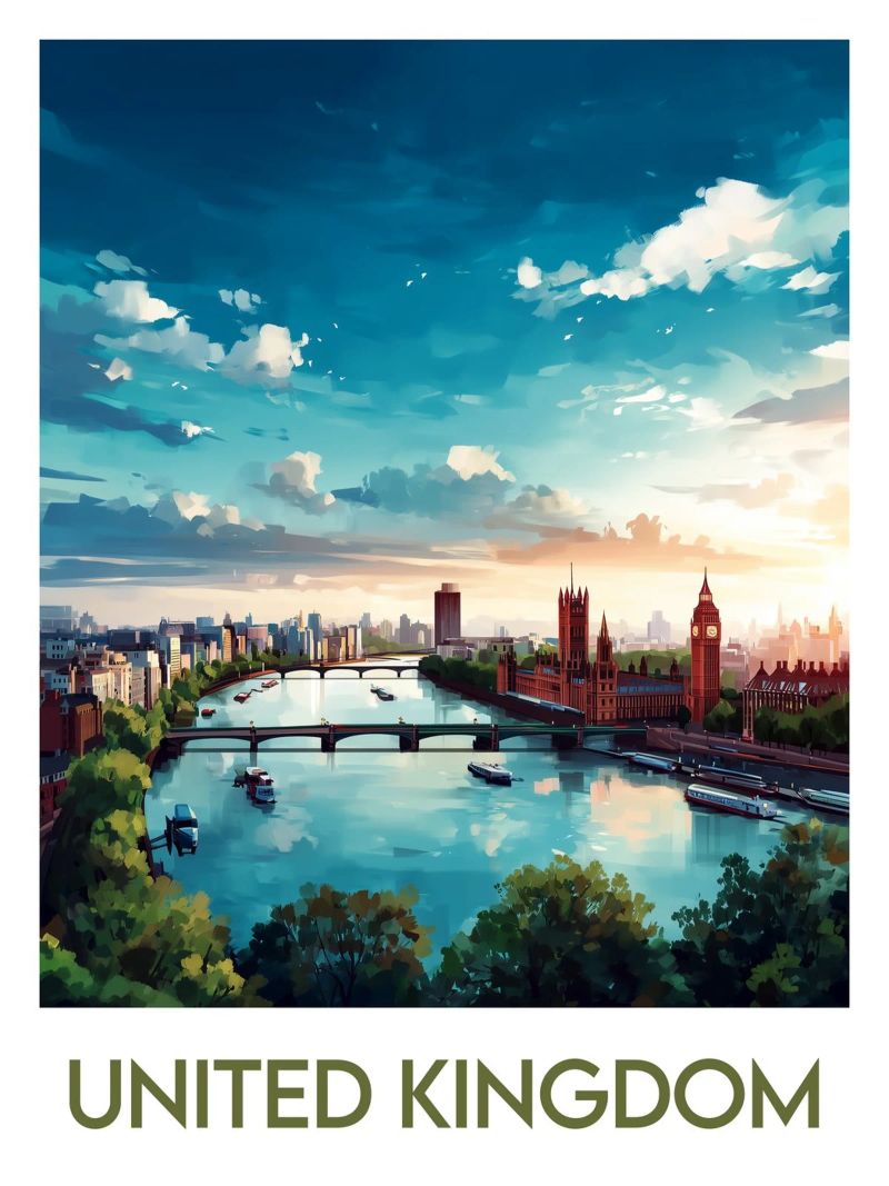 Affiche United Kingdom poster by Frame the World