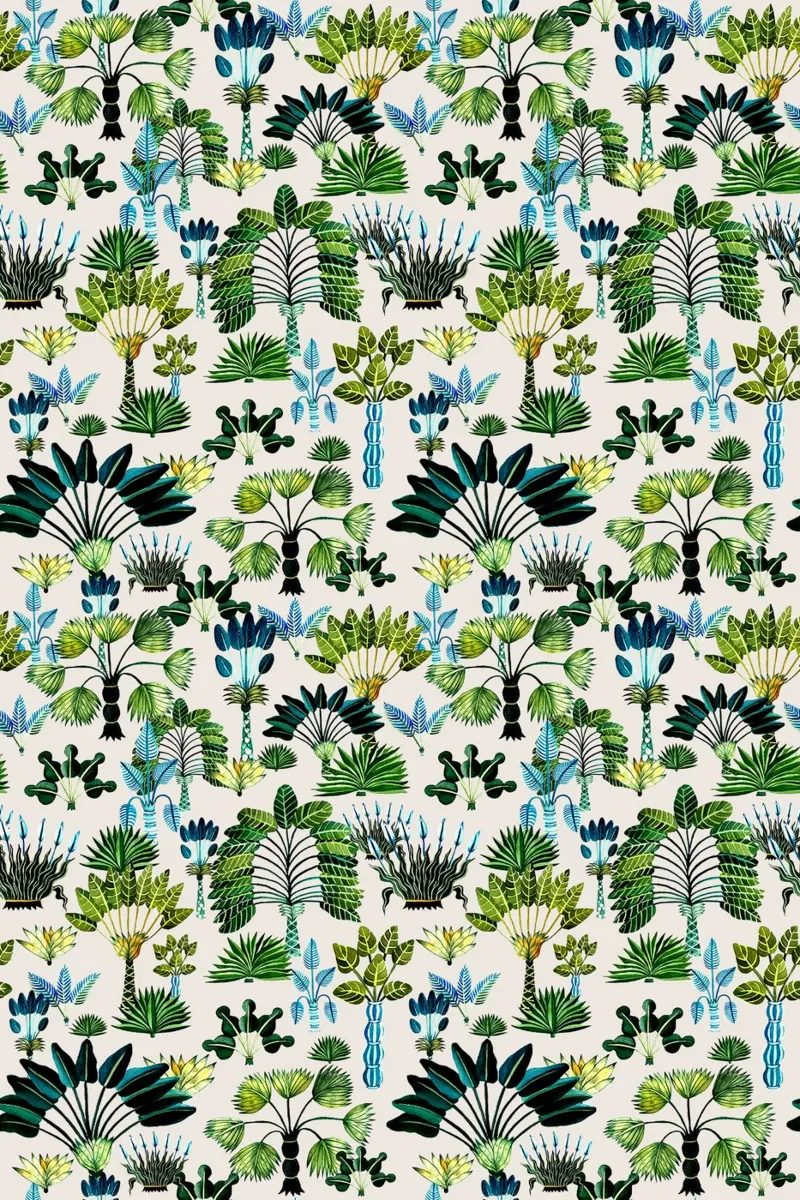 Giardino esotico verde poster con telaio in alluminio da SilverPegasus