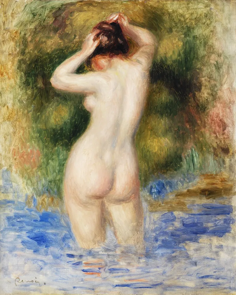 Bather (Baigneuse) (1890) by Pierre-Auguste Renoir carta hahnemühle da Venus Art