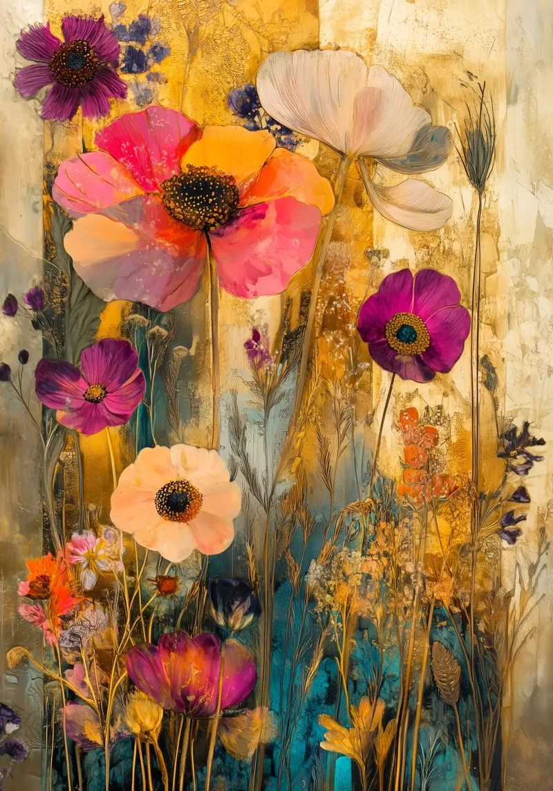 Secret meadow poster with aluminum frame by Justyna Jaszke JBJart