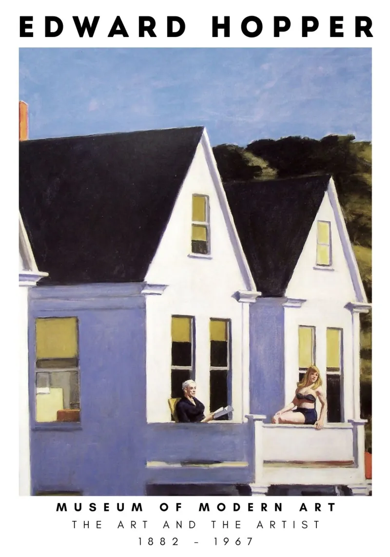 Hopper "Second Story Zonlicht" | Amerikaans Realisme Kunst hahnemühle van NorwesClub