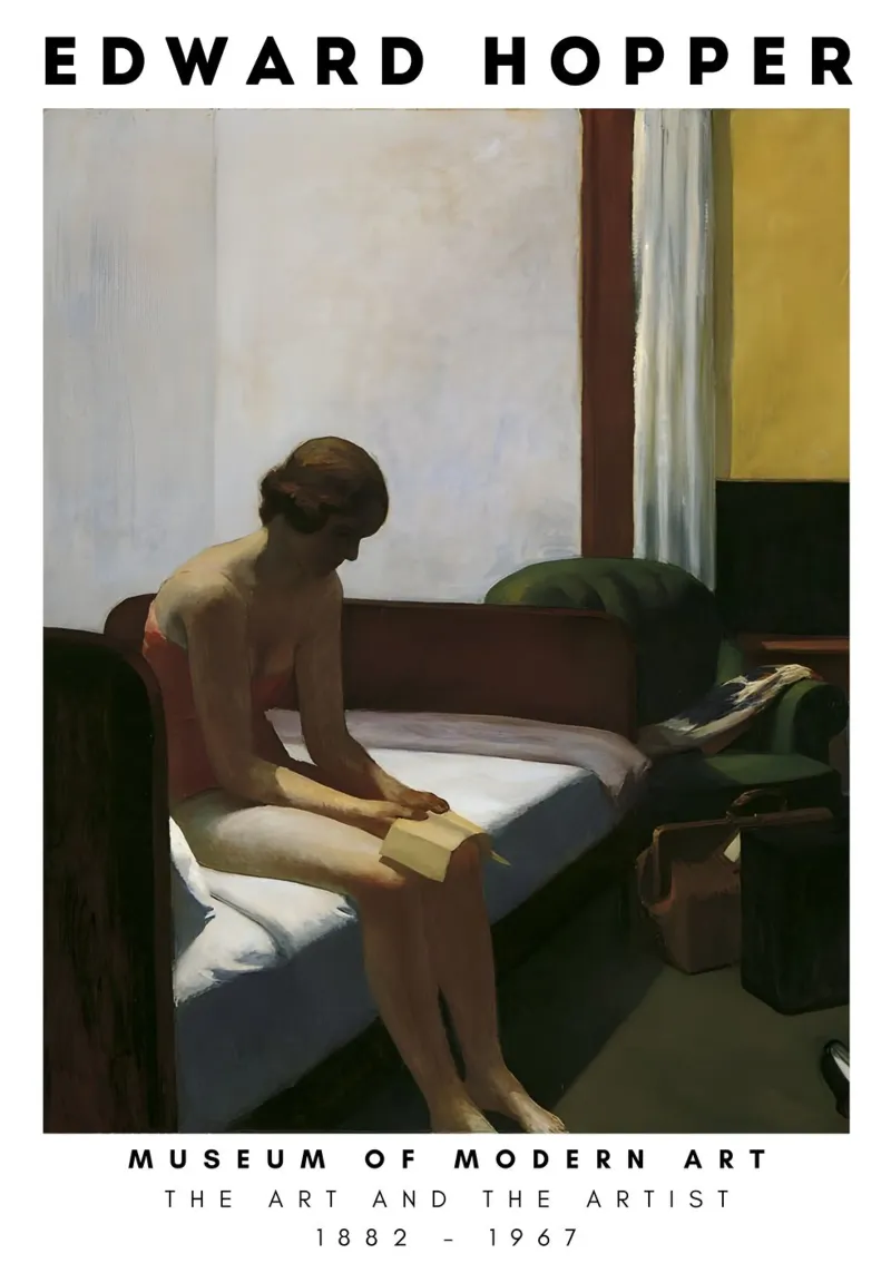 Camera d'albergo di Edward Hopper - Arte del realismo americano pellicola backlit da NorwesClub