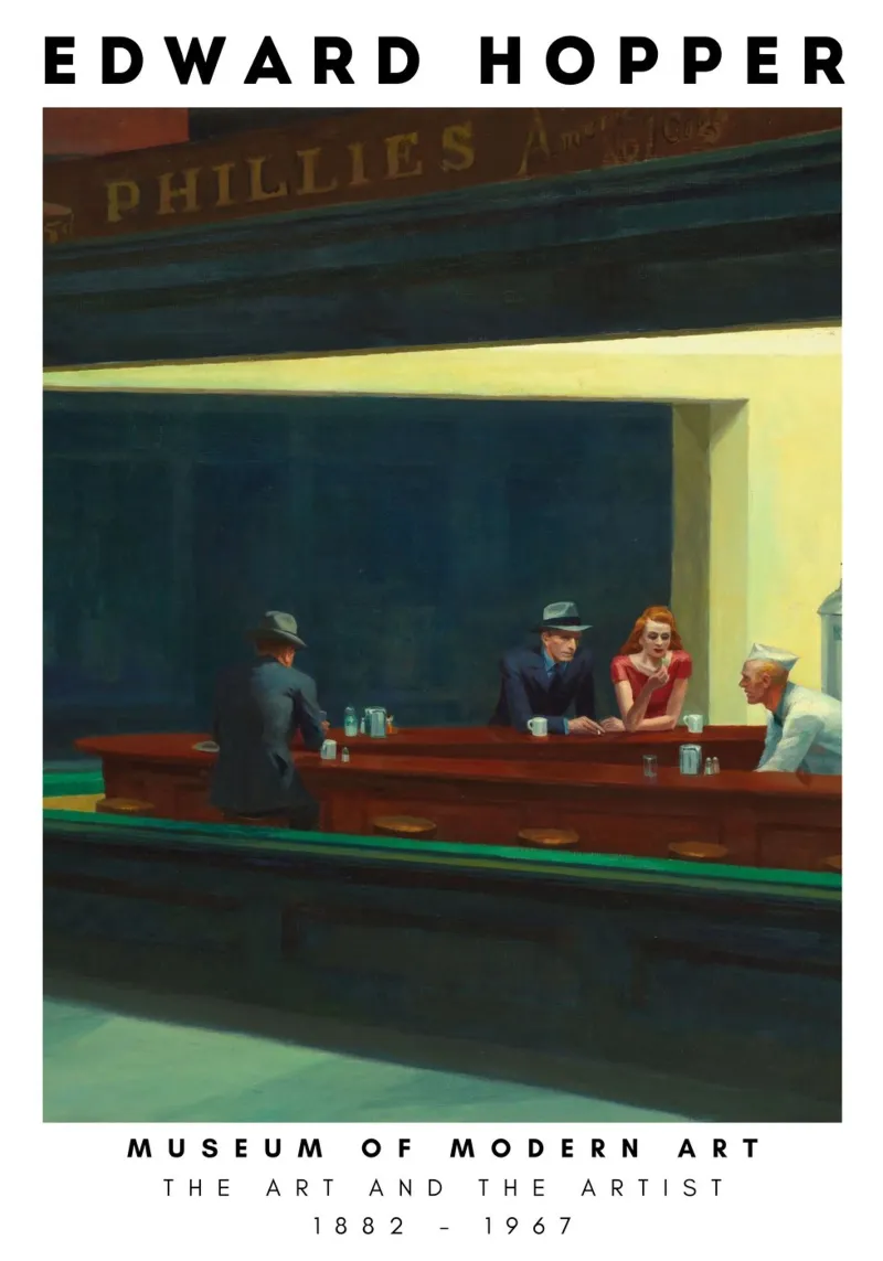 Edward Hopper Vuurtorens - Amerikaans realisme canvas met Baklijst van NorwesClub