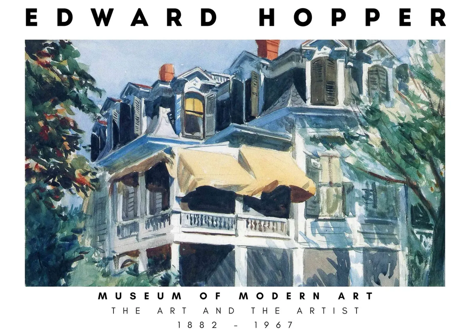 Edward Hopper Das Mansarddach - Amerikanischer Realismus Poster von NorwesClub