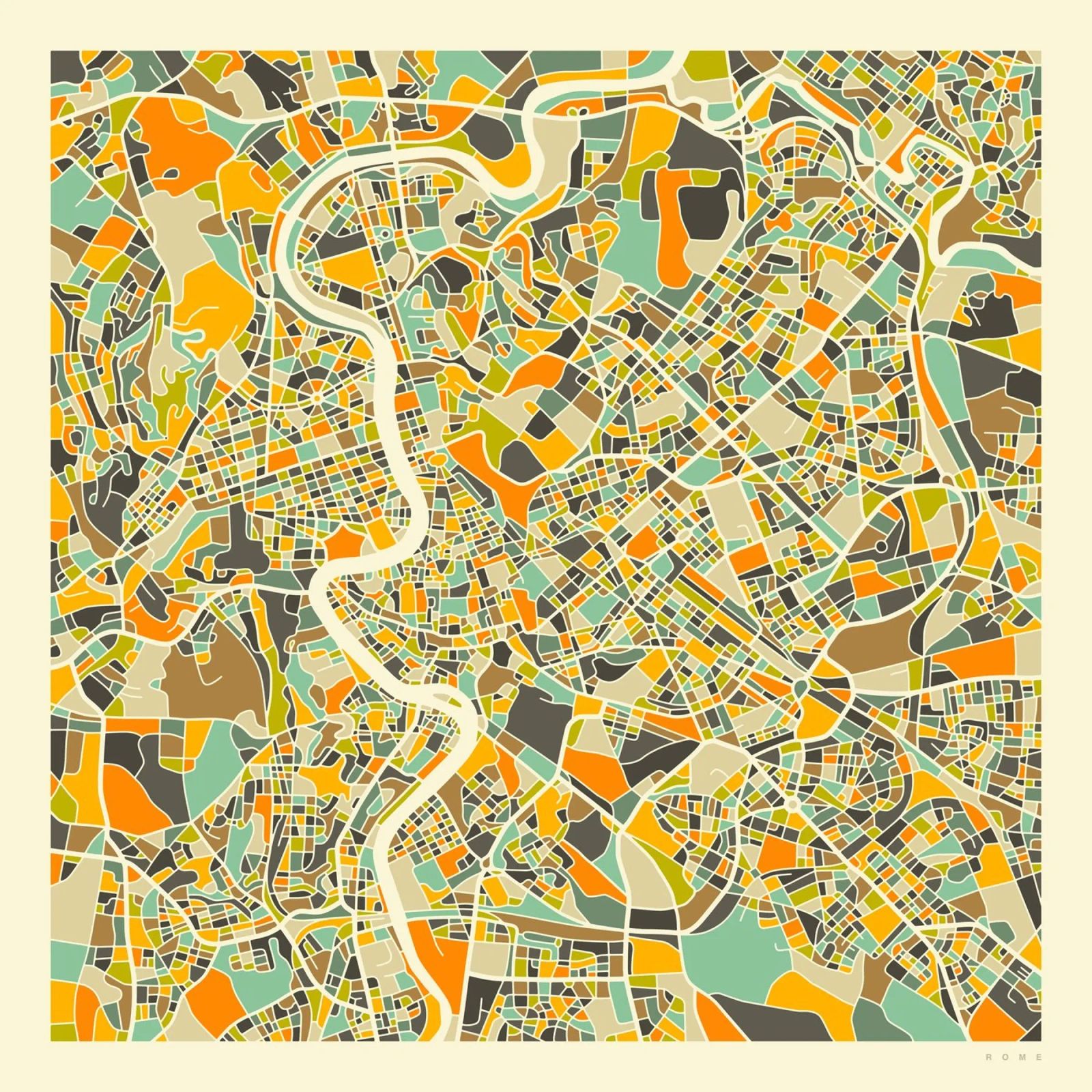 Rome Map poster by Jazzberry Blue