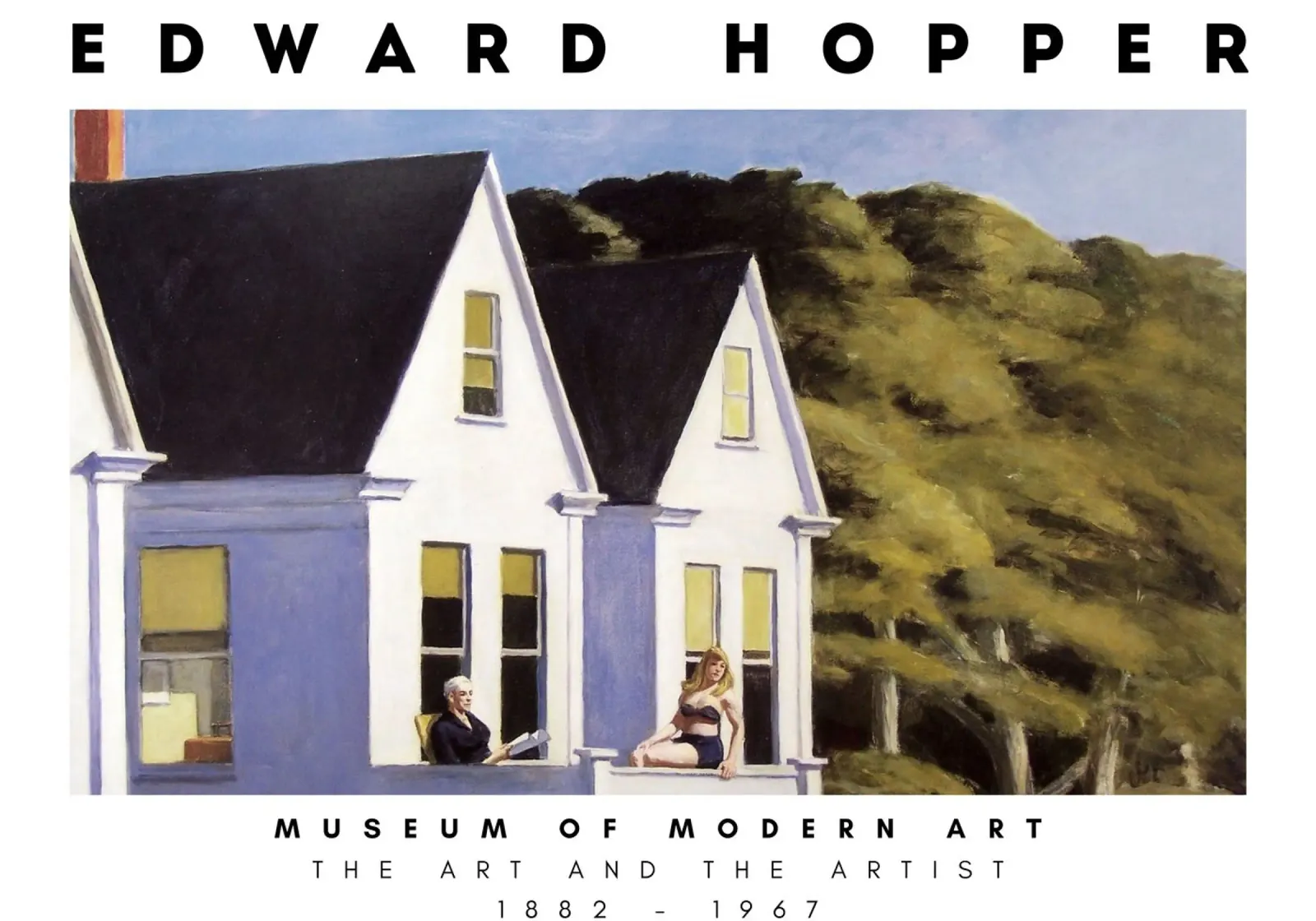 Hopper "Second Story Zonlicht" | Amerikaans Realisme Kunst canvas met Baklijst van NorwesClub