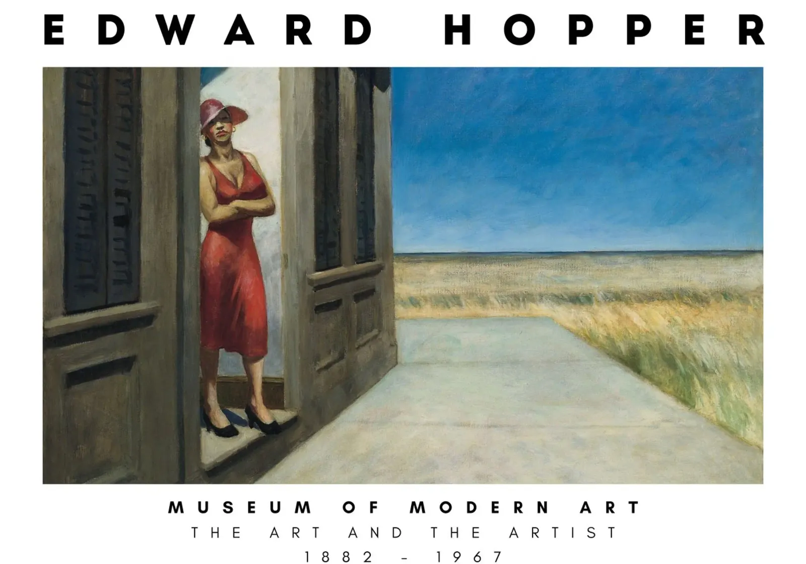 Edward Hopper Ochtend in Zuid-Carolina - Amerikaans realisme canvas met Baklijst van NorwesClub