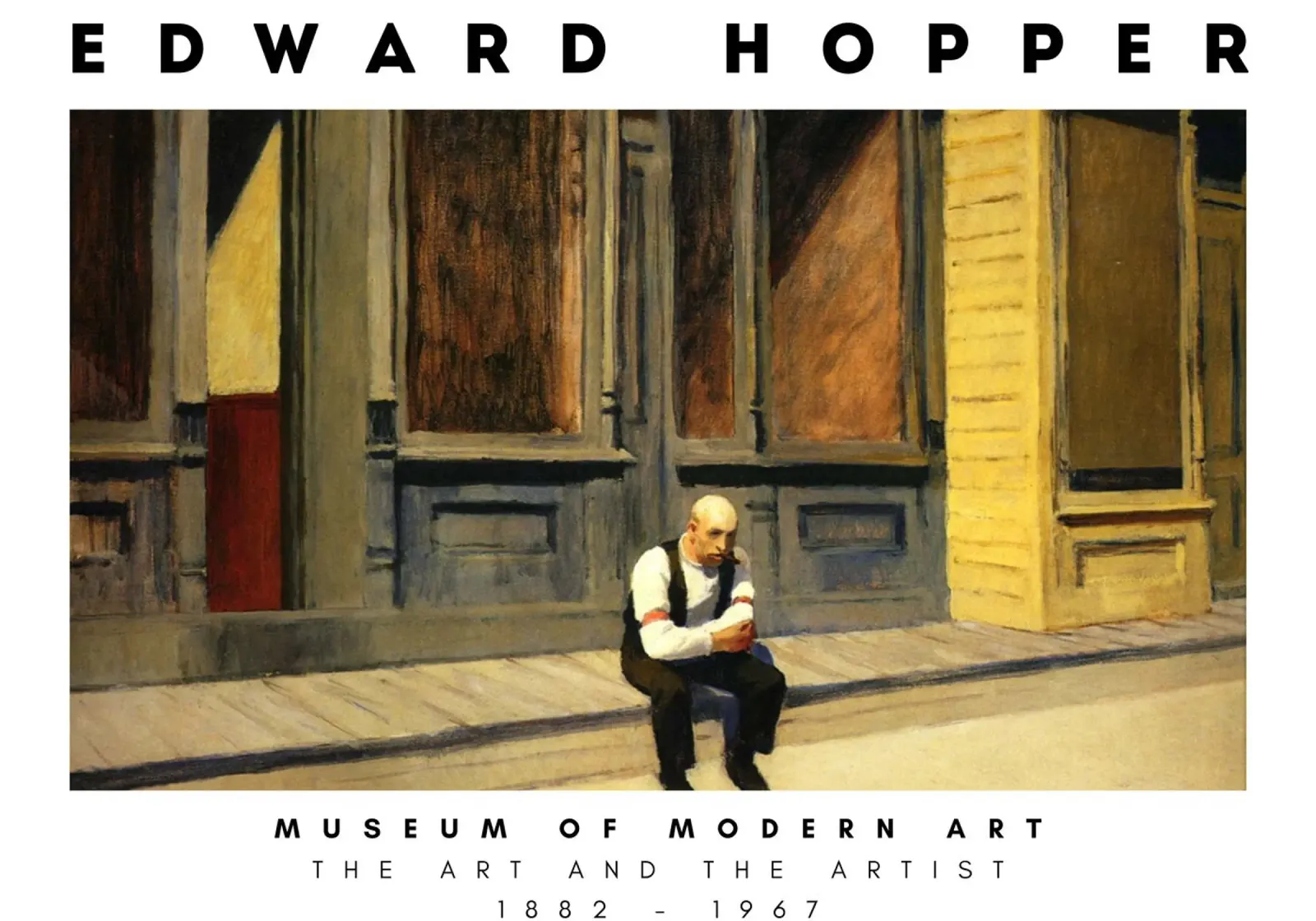 Edward Hopper Excursie in de filosofie | Realisme Print canvas van NorwesClub