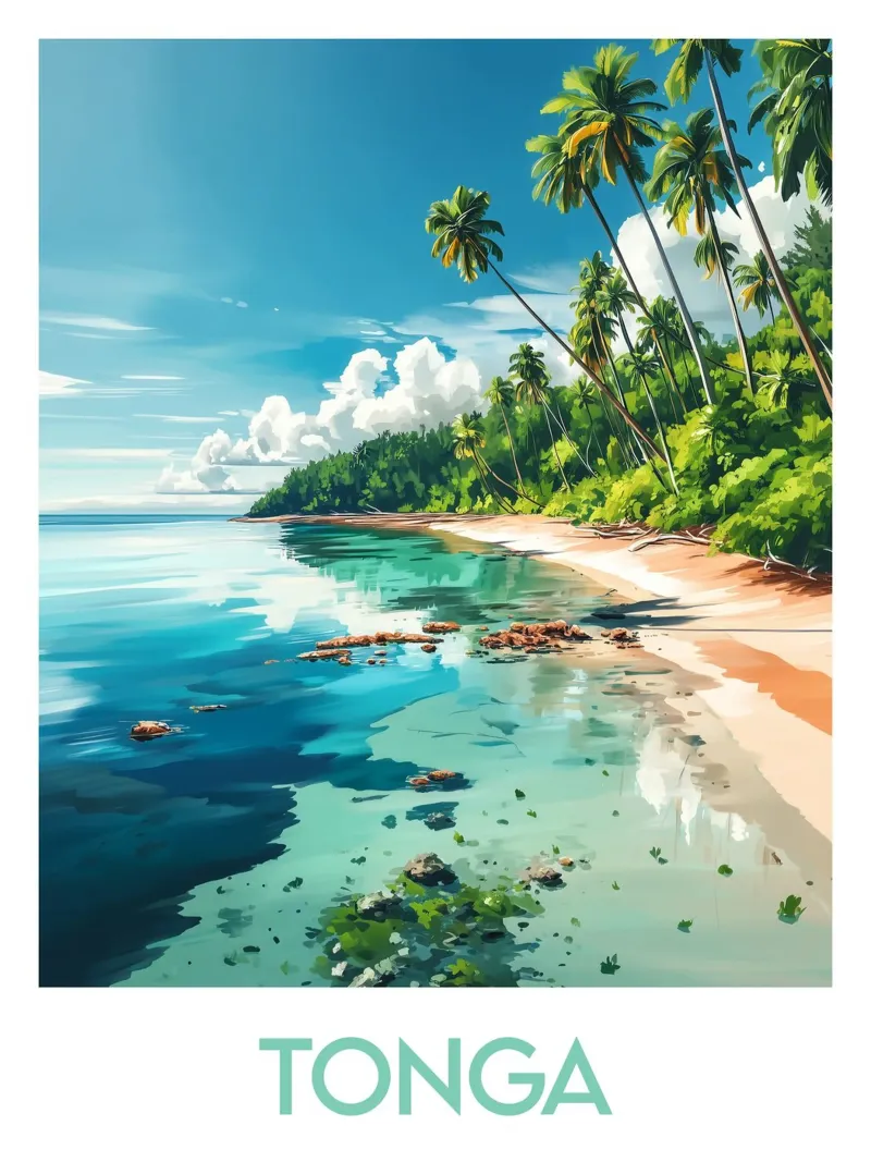Affiche Tonga carta hahnemühle da Frame the World