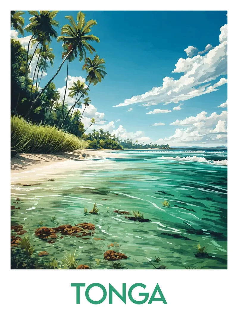 Affiche Tonga carta hahnemühle da Frame the World