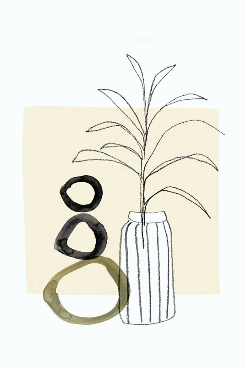 Plants and Vases, No. 10 carta hahnemühle da Farina Kuklinski