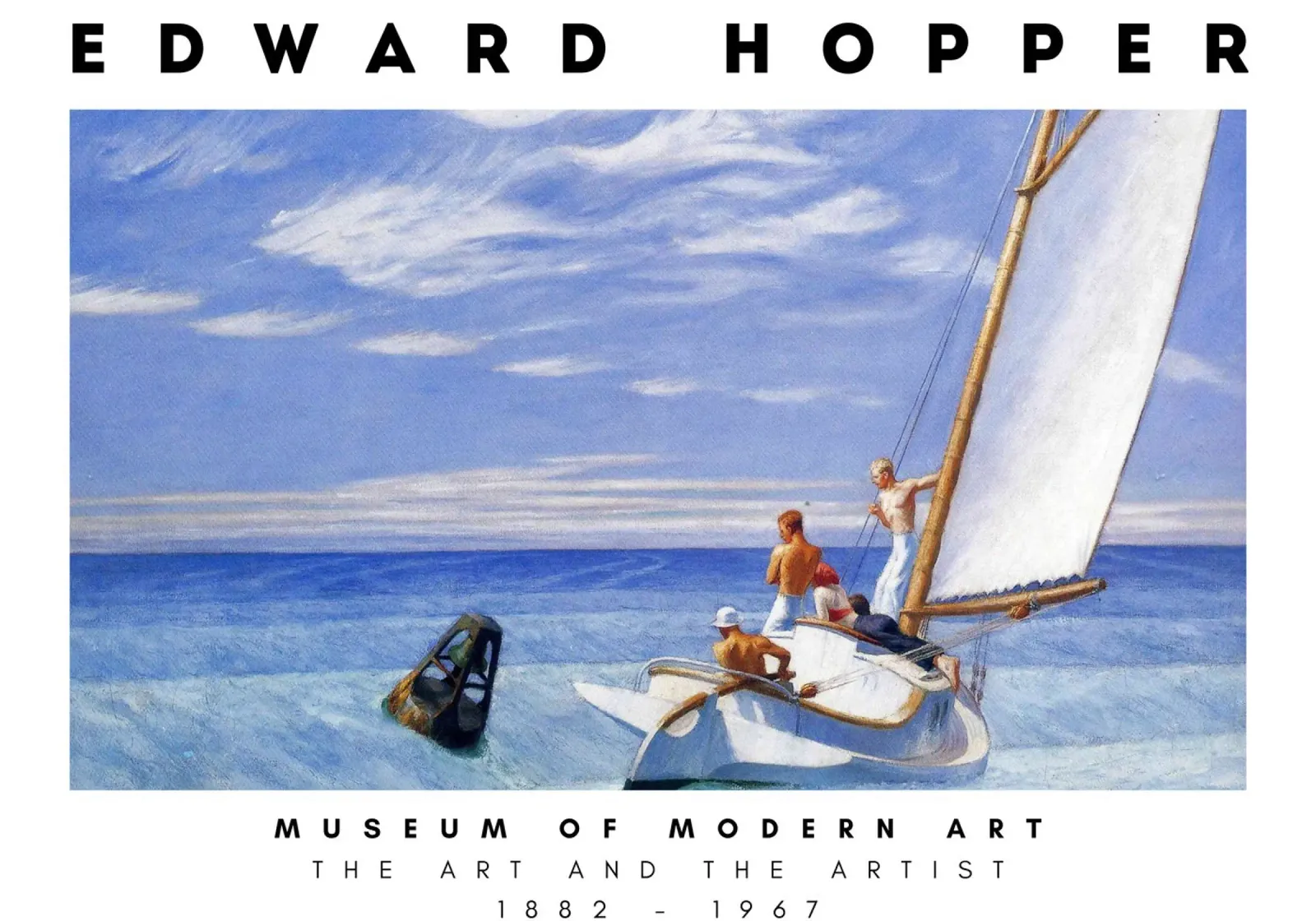 Edward Hopper Deining van de grond - Amerikaans realisme Print canvas met Baklijst van NorwesClub