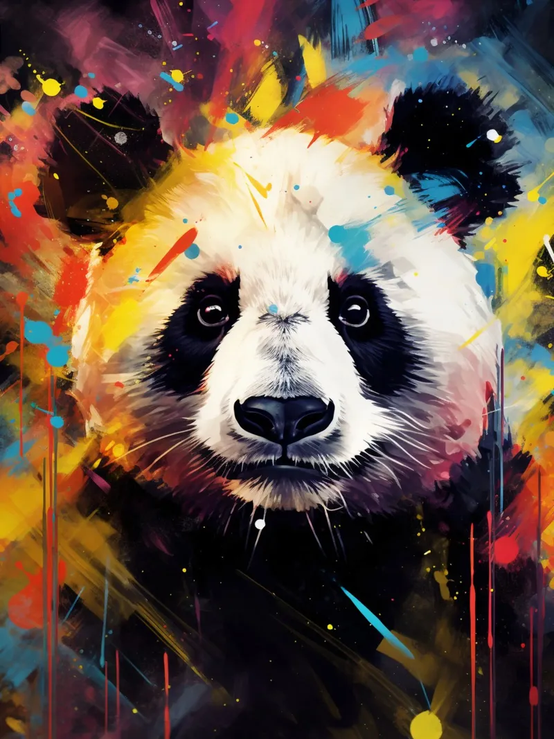 Panda Pop Art pellicola backlit da Mateo
