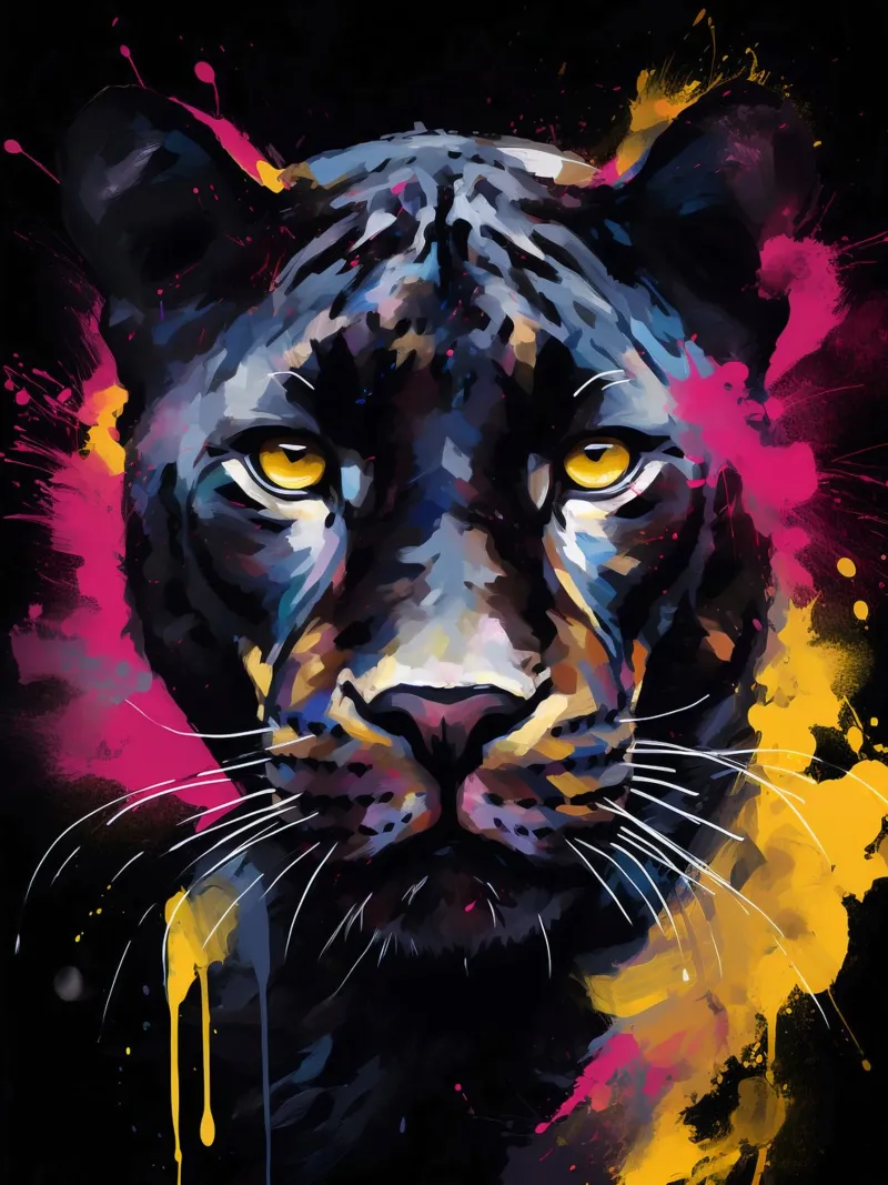 Panther Abstract pellicola backlit da Mateo