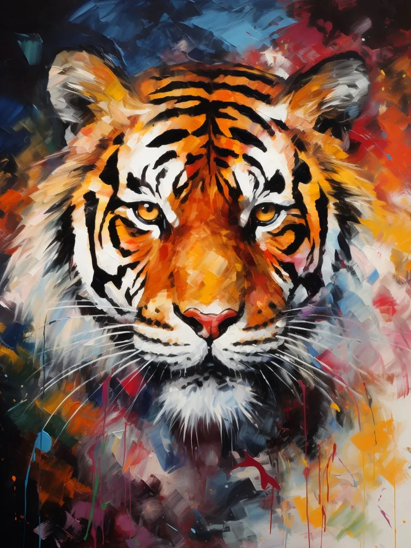 Tiger Abstract pellicola backlit da Mateo