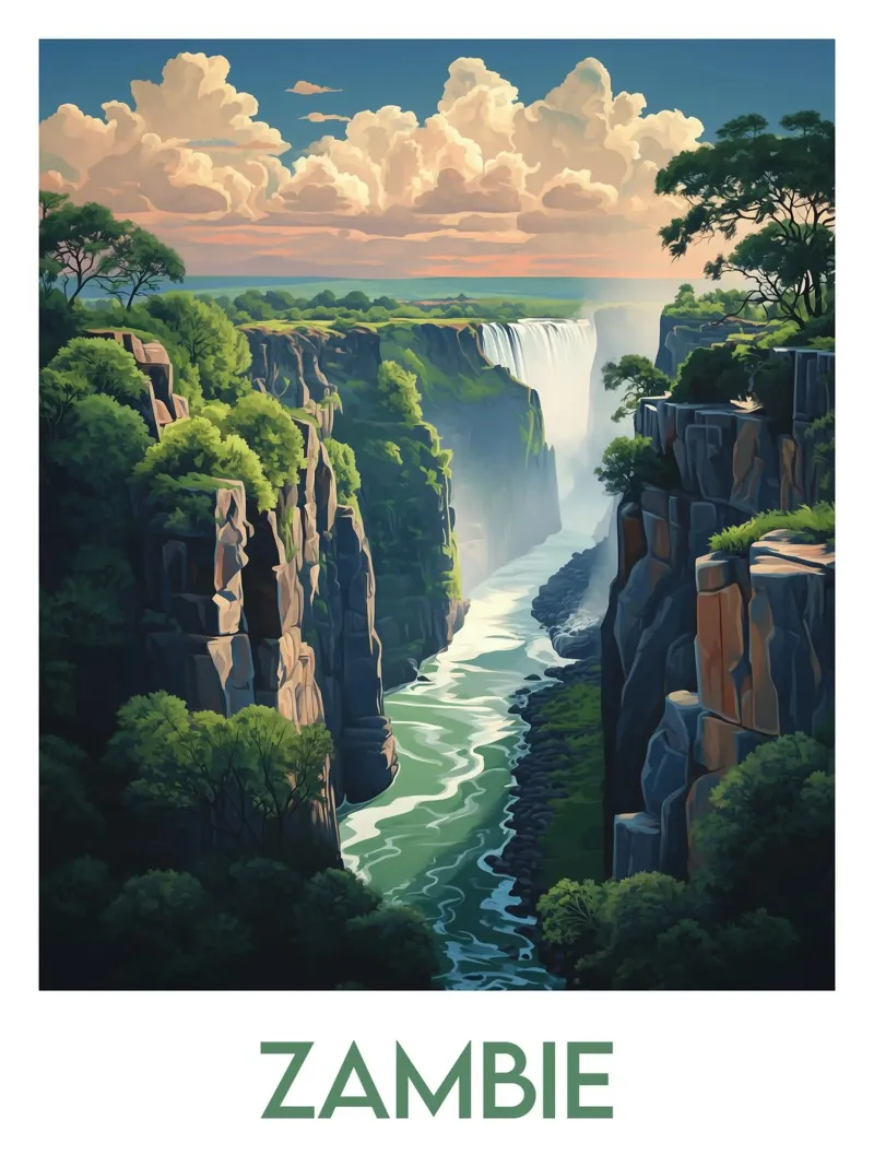 Affiche Zambie canvas by Frame the World