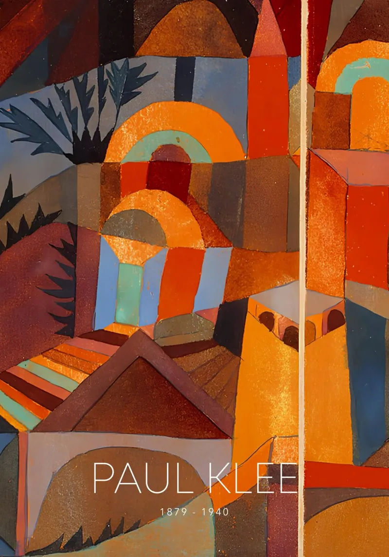 Paul Klee Abstract stadsgezicht - Bauhaus print canvas van NorwesClub
