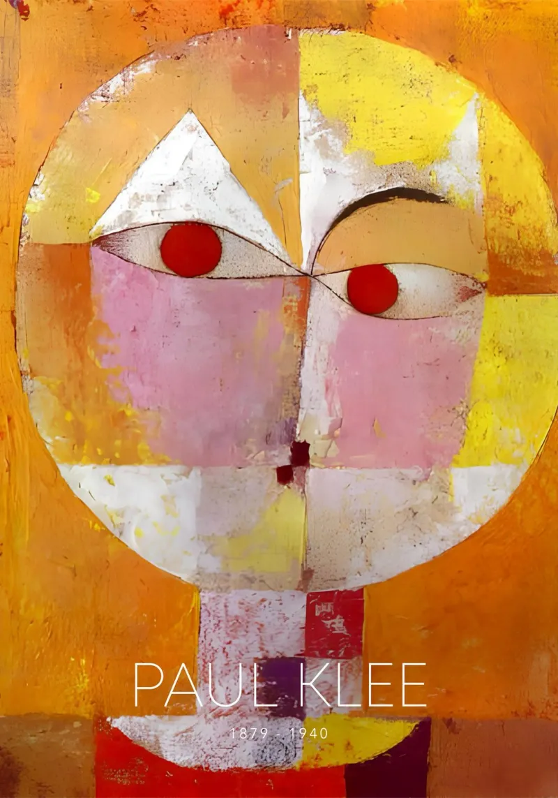 Paul Klee Senecio - Bauhaus Abstract Portrait canvas with Floater frame by NorwesClub