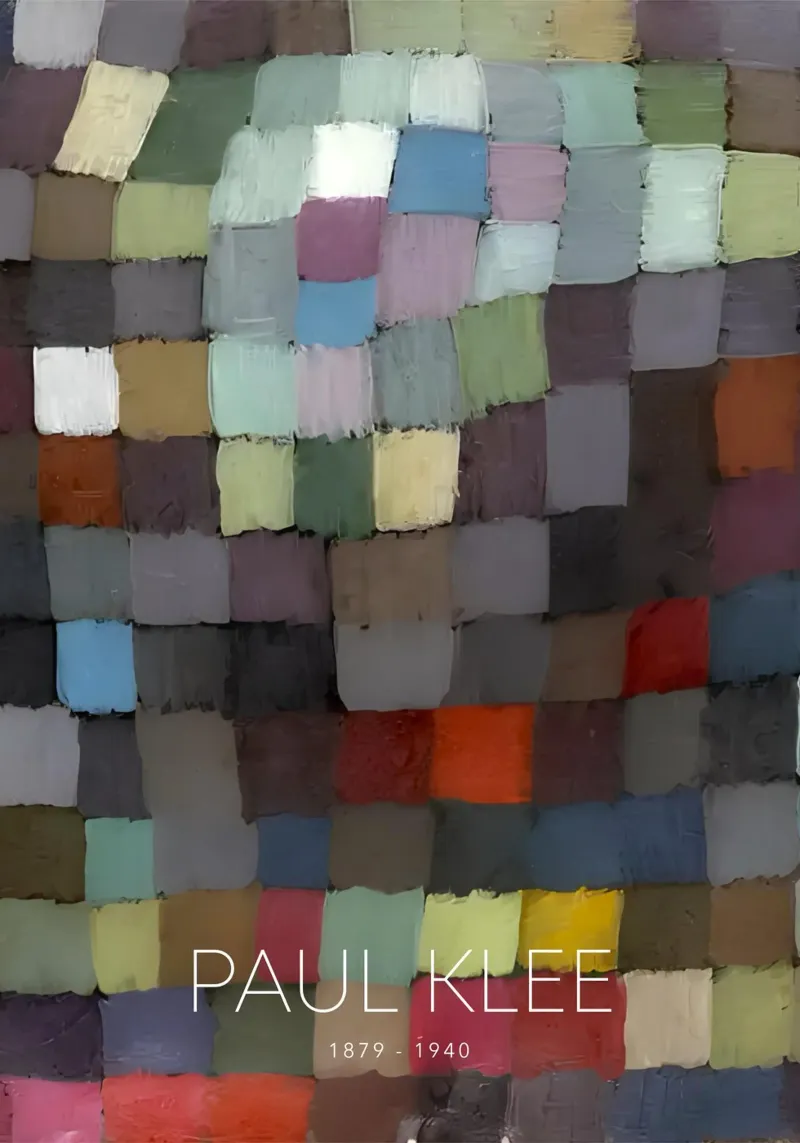 Paul Klee Muted Color Grid - Bauhaus Abstract canvas by NorwesClub