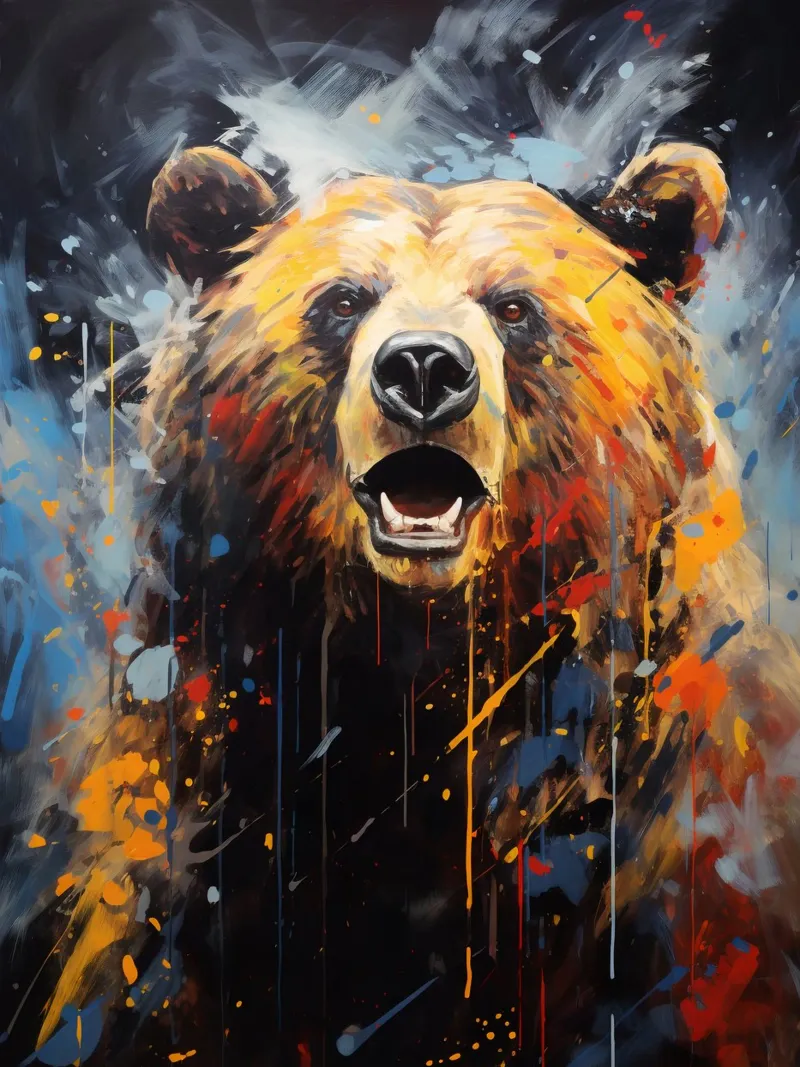Bear Abstract 3 pellicola backlit da Mateo