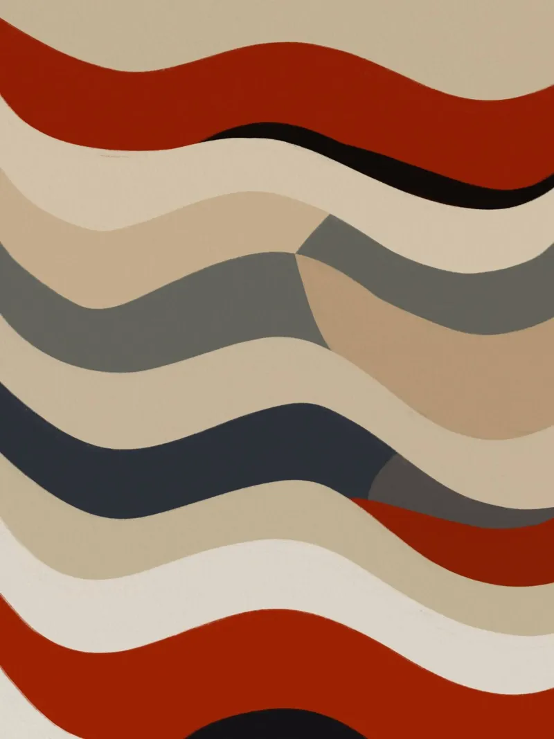 Bauhaus a righe ondulate alluminio dibond da Little Dean