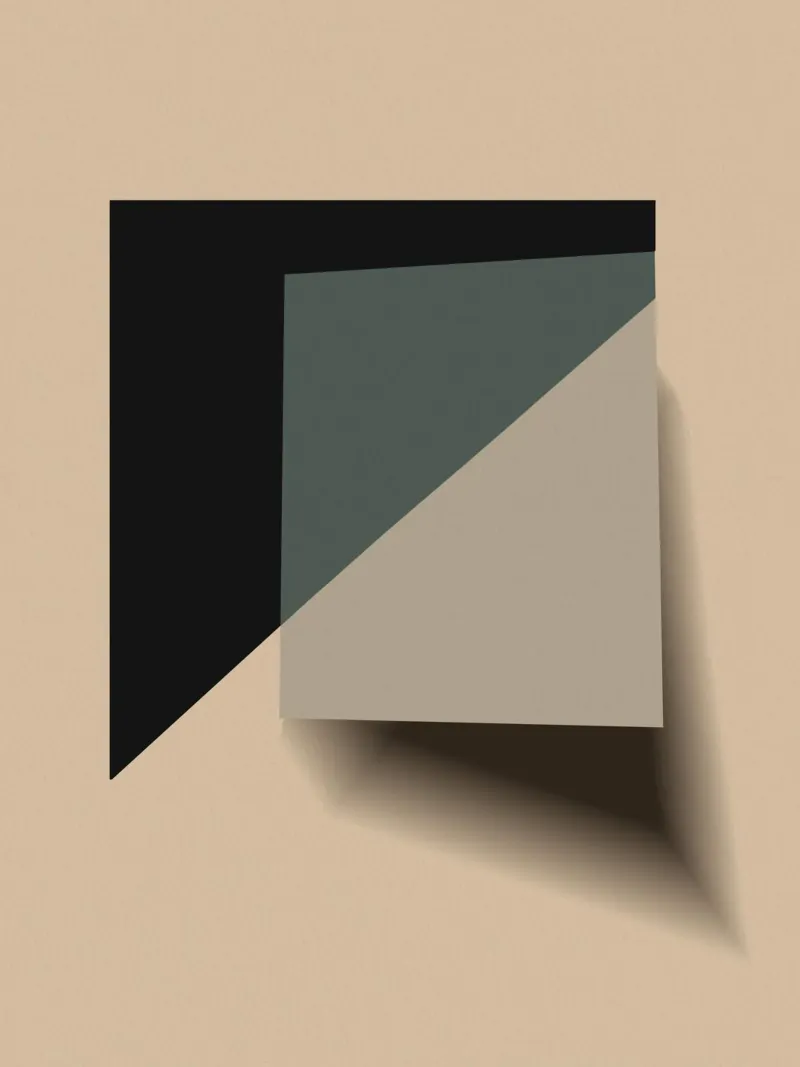 Minimal Muted color geometrical nordic art 05 canvas by Little Dean