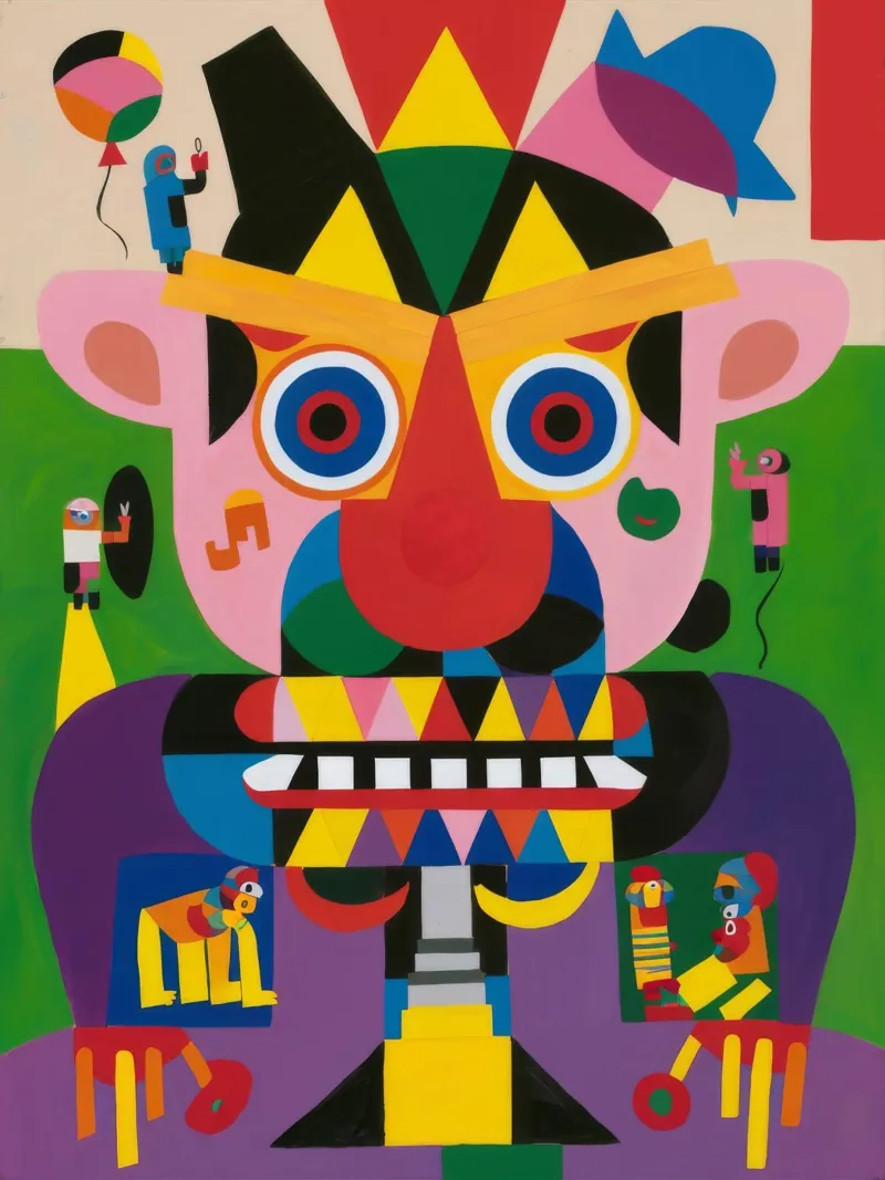 Ritratto mistico poster con telaio in legno da Monarco Virtuoso