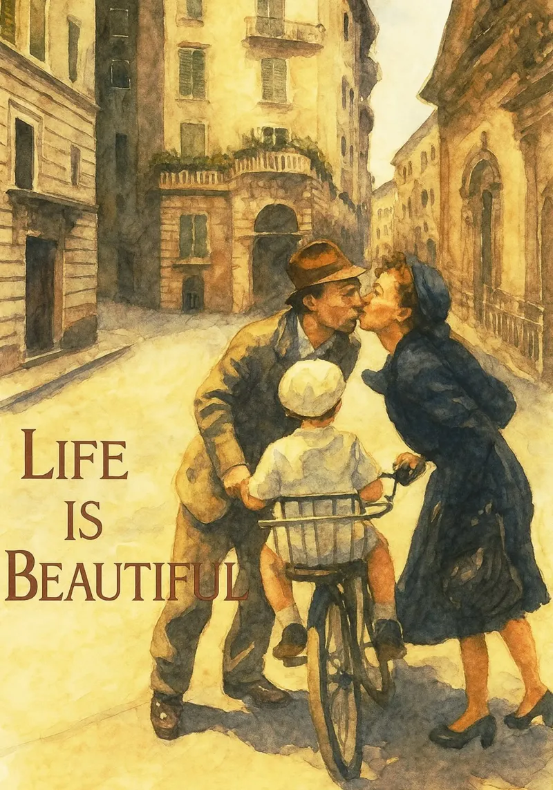 la vie est belle repeindre l'imagination poster avec cadre en bois de SIQAYA