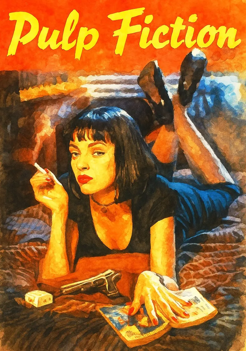 pulp fiction ridipingere l'immaginazione poster da SIQAYA