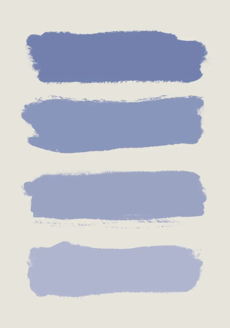 Sfumature di blu. poster con telaio in plastica da Sixmai